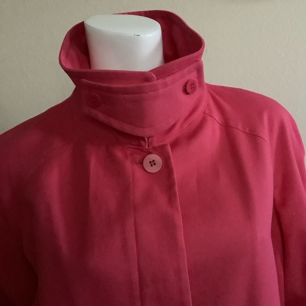 Talbots Vibrant Pink All-Weather Trench Coat - Picture 11 of 14